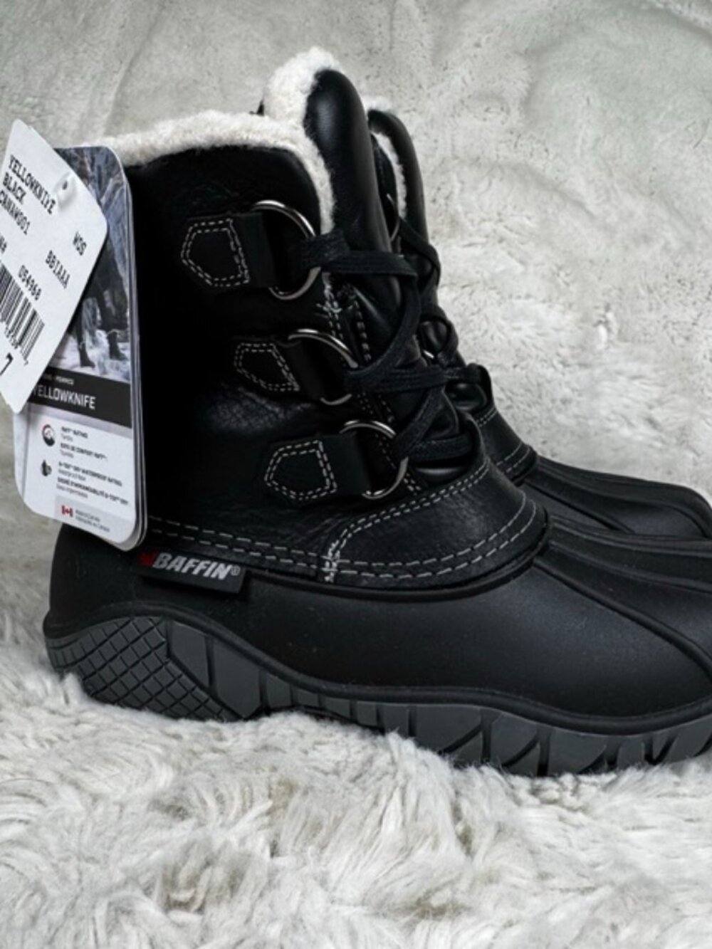 Baffin Women's Yellowknife Black Insulated Winter Boots CANA-W001 Size 7 US